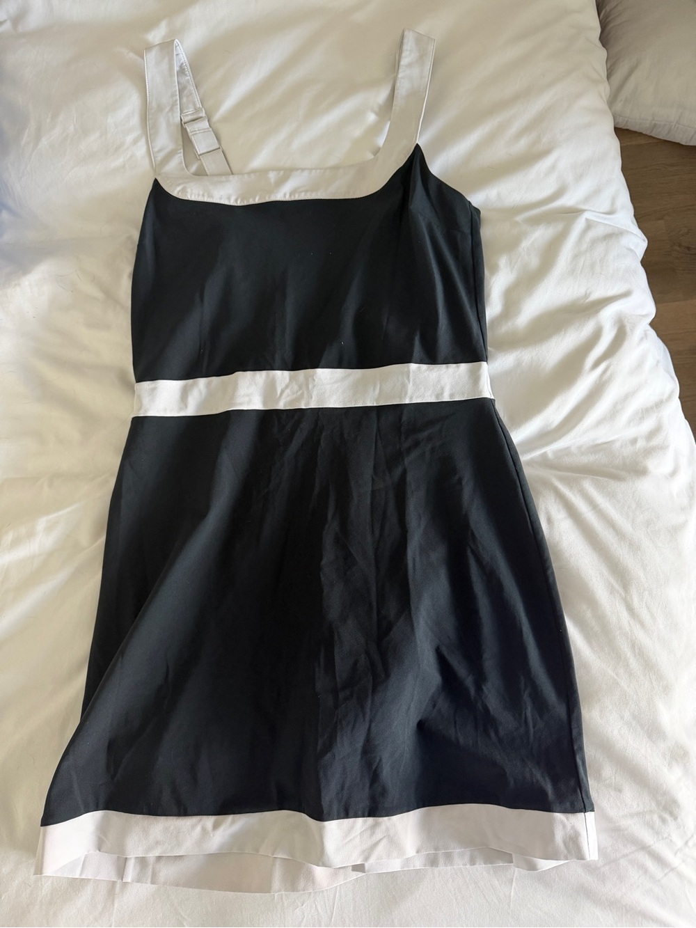 Abercrombie & Fitch Traveler Black Dress with White Trim Mini